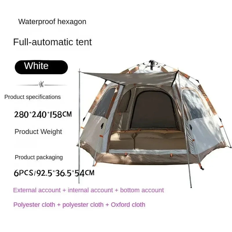 Camping Tent Waterproof Hexagonal Fully Automatic Tent - Trekker Essentials