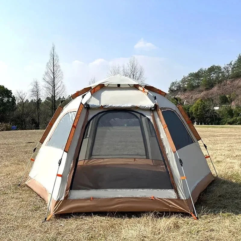 Camping Tent Waterproof Hexagonal Fully Automatic Tent - Trekker Essentials