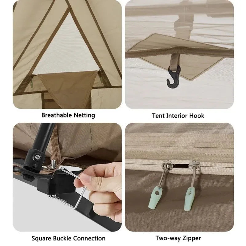 Camping Tent with Camp Bed - Roof Top Tent for Outdoor Travel - Trekker Essentials