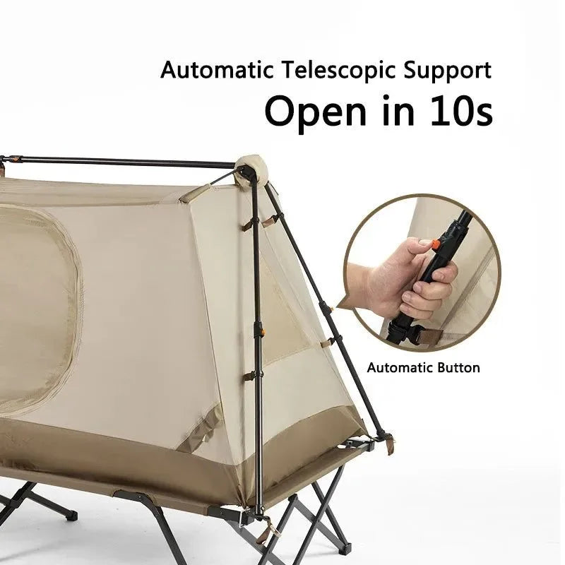 Camping Tent with Camp Bed - Roof Top Tent for Outdoor Travel - Trekker Essentials
