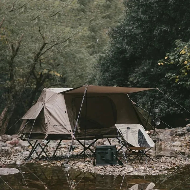 Camping Tent with Camp Bed - Roof Top Tent for Outdoor Travel - Trekker Essentials