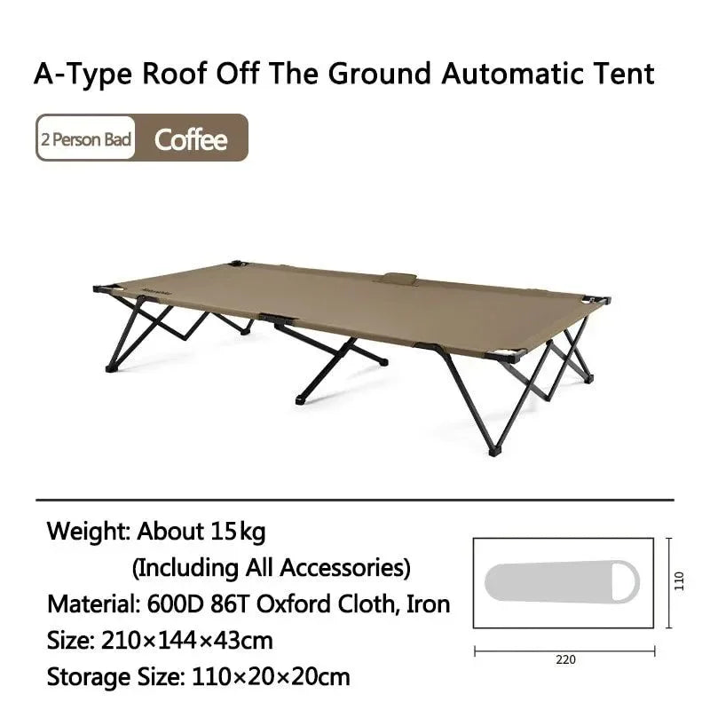 Camping Tent with Camp Bed - Roof Top Tent for Outdoor Travel - Trekker Essentials
