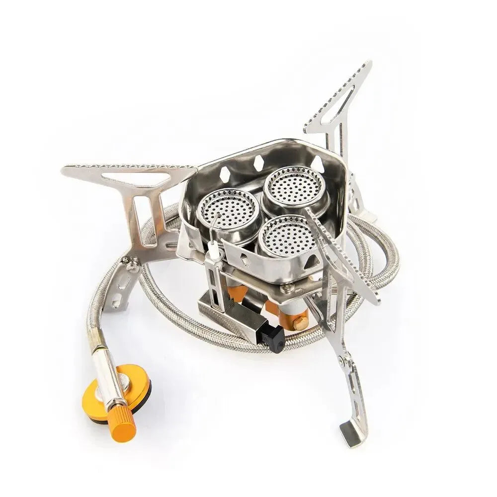 Camping Tourist Burner Big Power Gas Stove - Portable Furnace for Picnic, Barbecue, and Outdoor Recreation - Trekker Essentials