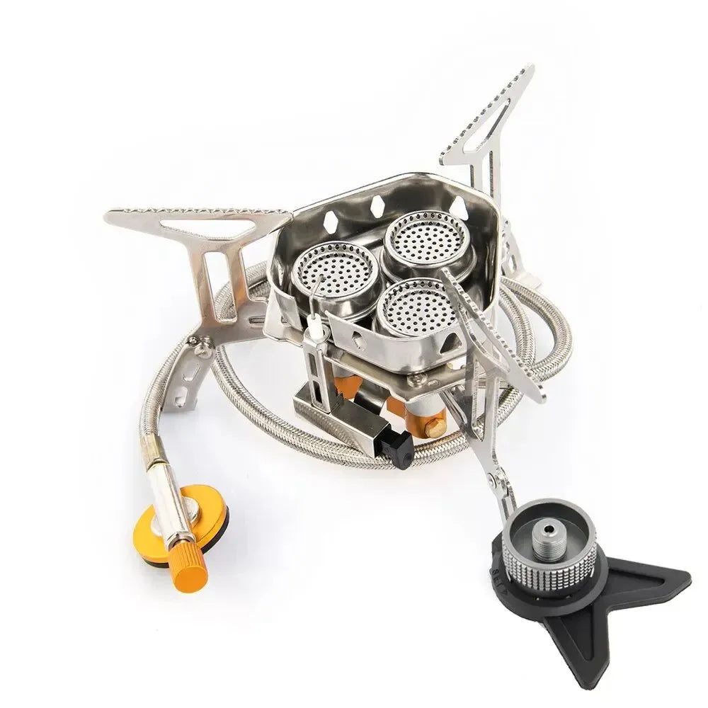 Camping Tourist Burner Big Power Gas Stove - Portable Furnace for Picnic, Barbecue, and Outdoor Recreation - Trekker Essentials