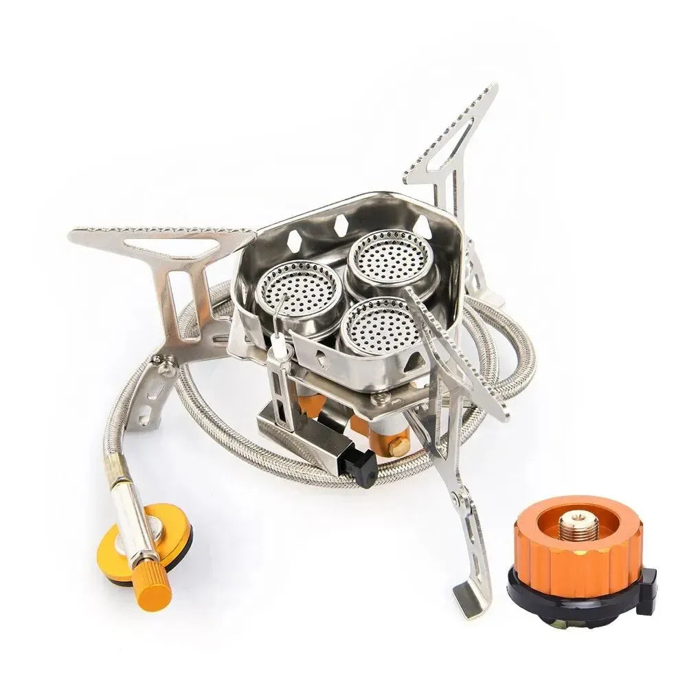 Camping Tourist Burner Big Power Gas Stove - Portable Furnace for Picnic, Barbecue, and Outdoor Recreation - Trekker Essentials