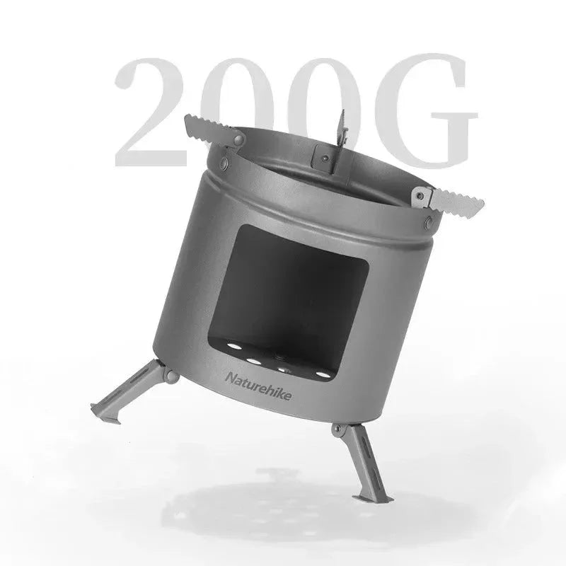 Camping Wood Stove | Titanium Portable Wood Burning Folding Ultralight Stove for Outdoor Picnic Cooking - Trekker Essentials