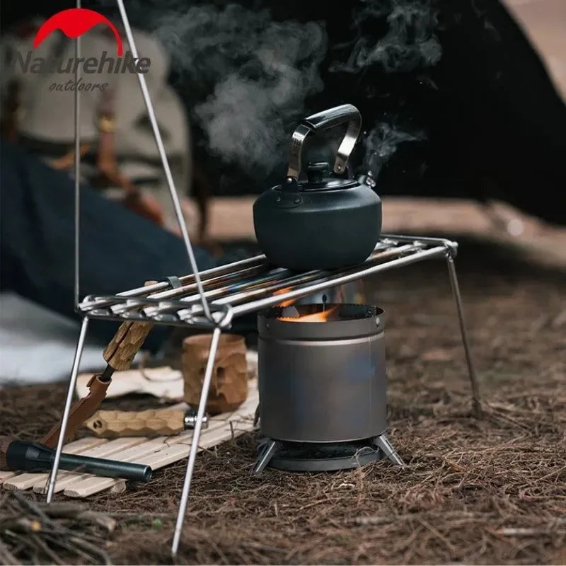 Camping Wood Stove | Titanium Portable Wood Burning Folding Ultralight Stove for Outdoor Picnic Cooking - Trekker Essentials