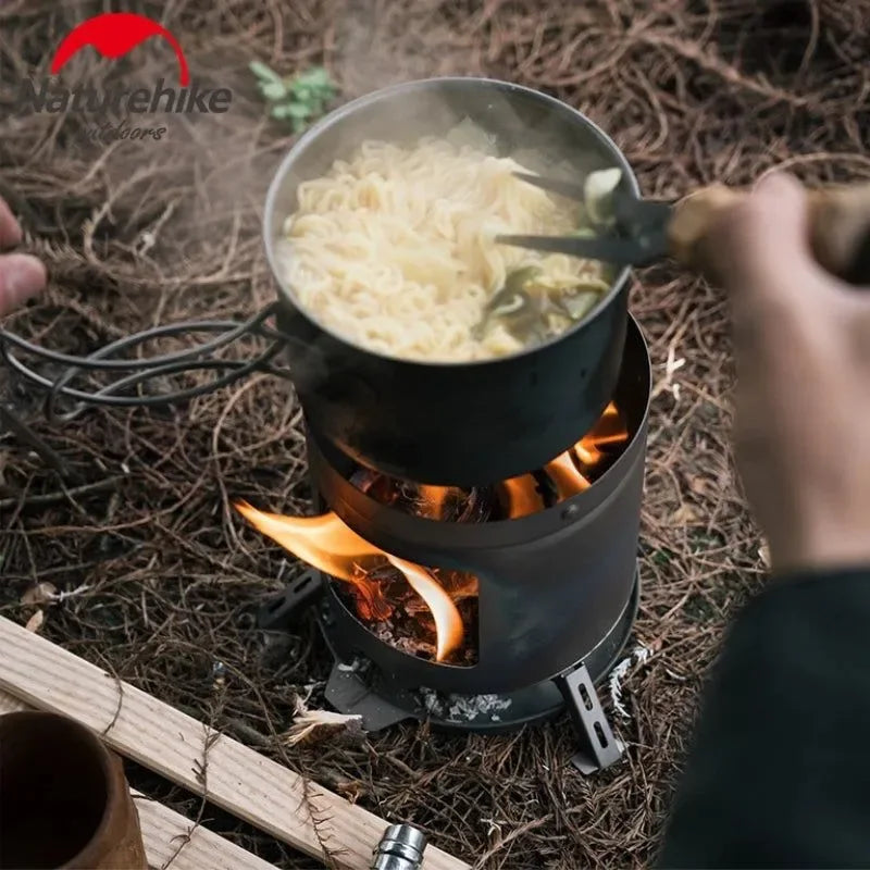 Camping Wood Stove | Titanium Portable Wood Burning Folding Ultralight Stove for Outdoor Picnic Cooking - Trekker Essentials