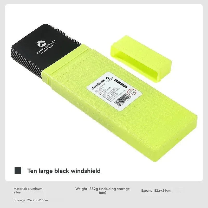 CAMPINGMOON YD8/YD10 Wind Shield – Foldable Aluminum Alloy Gas Stove Wind Guard for Camping, Hiking & Outdoor Cooking - Trekker Essentials