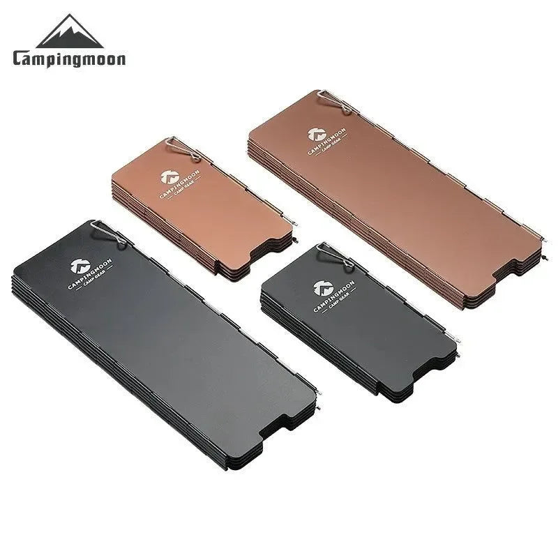 CAMPINGMOON YD8/YD10 Wind Shield – Foldable Aluminum Alloy Gas Stove Wind Guard for Camping, Hiking & Outdoor Cooking - Trekker Essentials