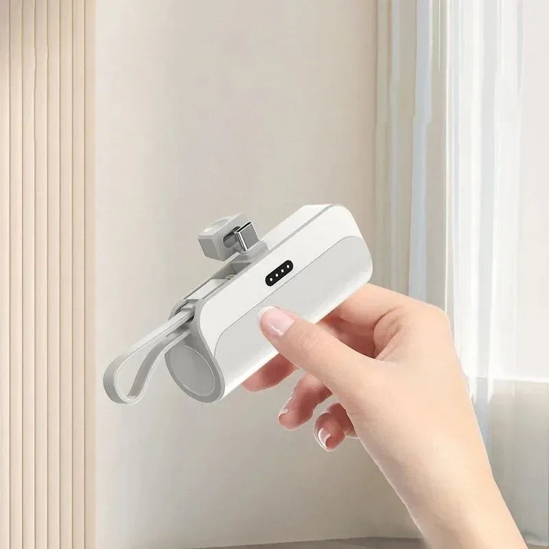 Capsule Mini Wireless Power Bank - 10000mAh Fast Charging with Lightning and Type-C Ports - Trekker Essentials
