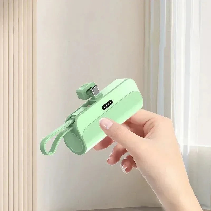 Capsule Mini Wireless Power Bank - 10000mAh Fast Charging with Lightning and Type-C Ports - Trekker Essentials