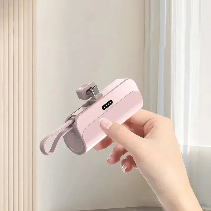 Capsule Mini Wireless Power Bank - 10000mAh Fast Charging with Lightning and Type-C Ports - Trekker Essentials