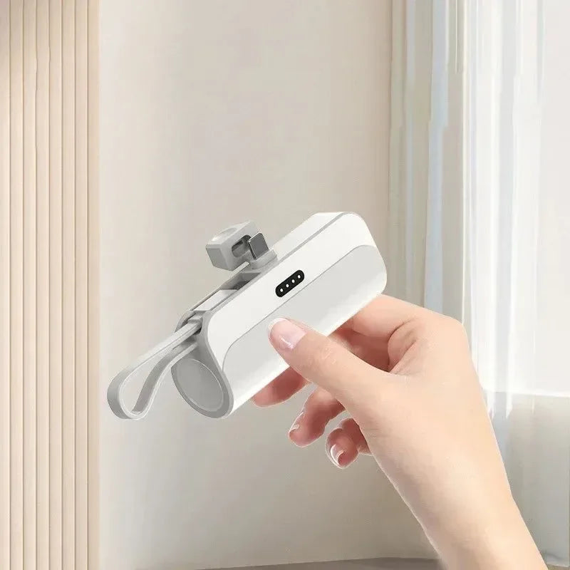 Capsule Mini Wireless Power Bank - 10000mAh Fast Charging with Lightning and Type-C Ports - Trekker Essentials