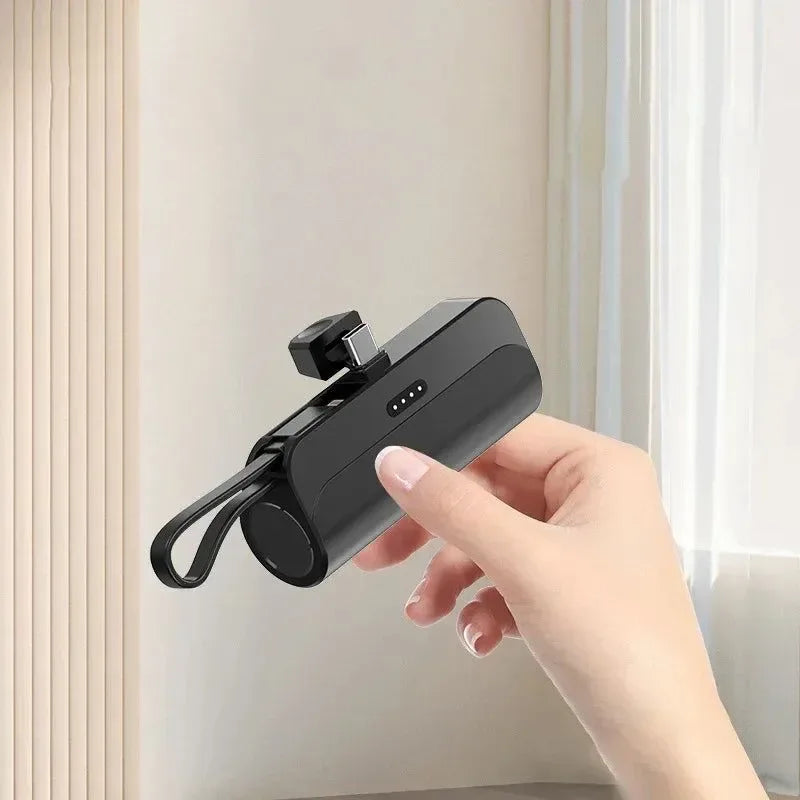 Capsule Mini Wireless Power Bank - 10000mAh Fast Charging with Lightning and Type-C Ports - Trekker Essentials