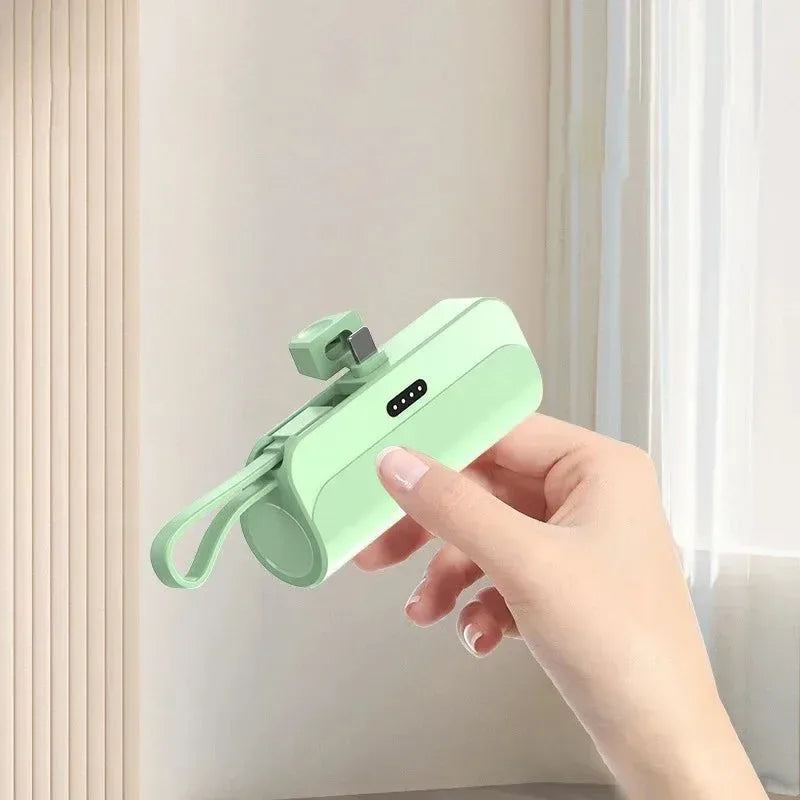 Capsule Mini Wireless Power Bank - 10000mAh Fast Charging with Lightning and Type-C Ports - Trekker Essentials