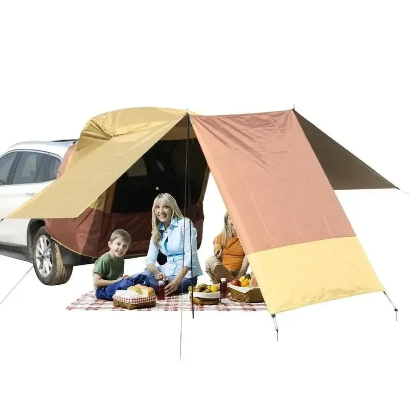 Car Awning Sun Shelter - Portable Waterproof SUV Rear Tent for Camping, Tailgate Tent with Quick Automatic Opening - Trekker Essentials