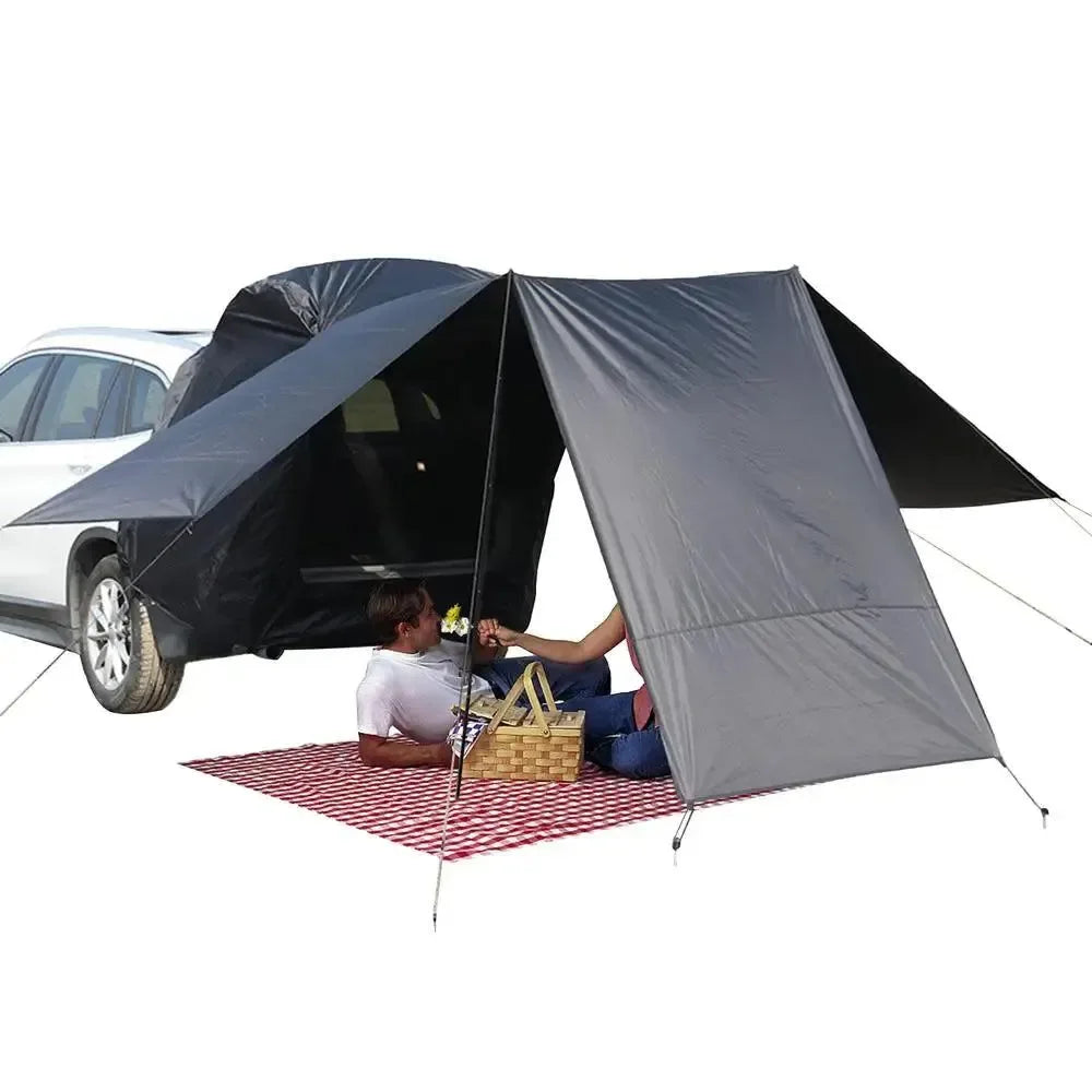 Car Awning Sun Shelter - Portable Waterproof SUV Rear Tent for Camping, Tailgate Tent with Quick Automatic Opening - Trekker Essentials