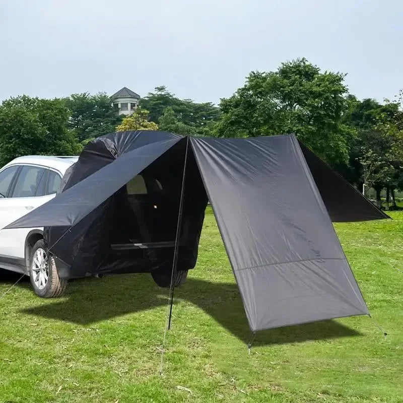 Car Awning Sun Shelter - Portable Waterproof SUV Rear Tent for Camping, Tailgate Tent with Quick Automatic Opening - Trekker Essentials