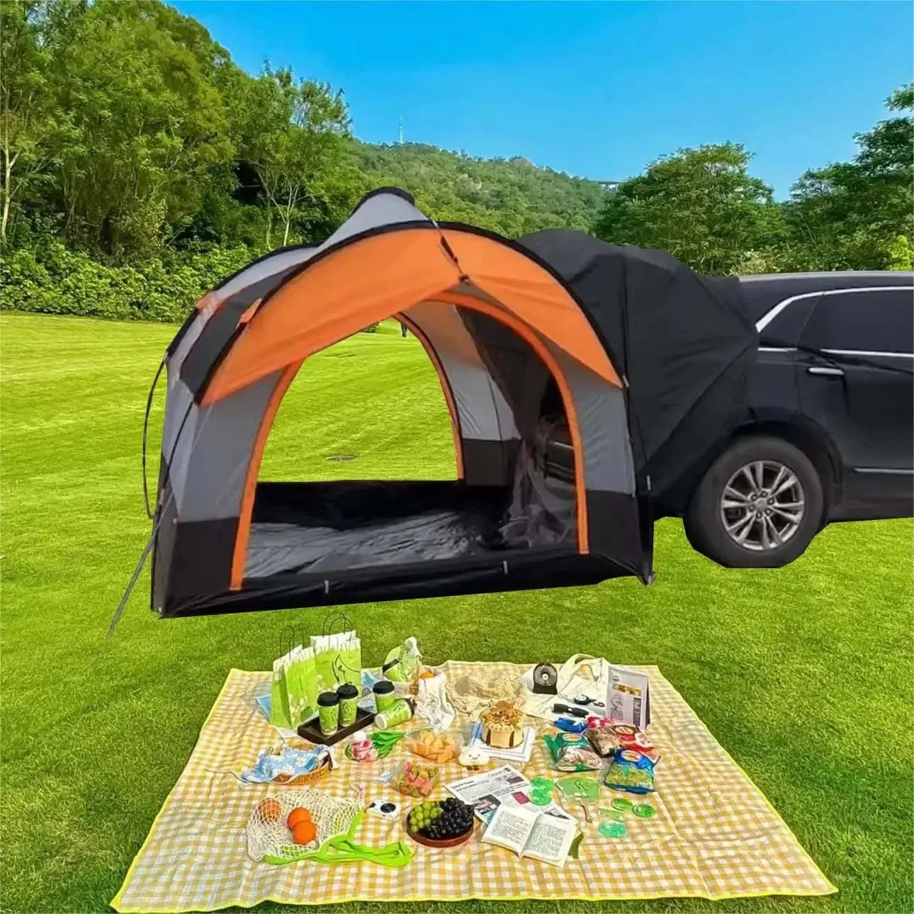 Car Tent – SUV Tailgate Awning & Camping Shelter Vehicle Camping Tents Outdoor Travel - Trekker Essentials