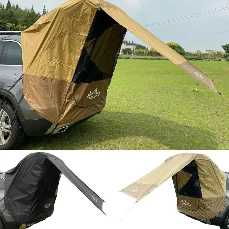 Car Travel Tent BBQ Camping Trunk Extension Tent - Suitable for SUV with Width 1.9-2.M SUV Triple Door Tailgate Hatchback Tent - Trekker Essentials