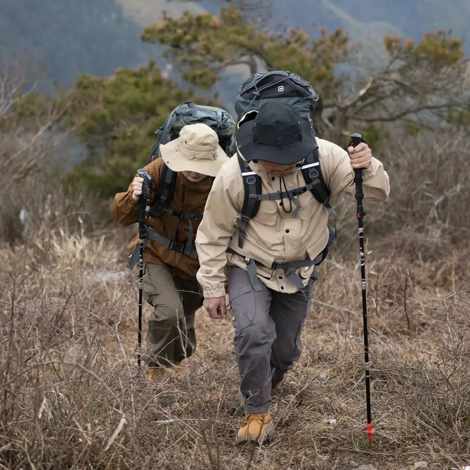 Carbon Fiber Folding Trekking Poles: Collapsible Telescopic Sticks for Hiking and Climbing - Trekker Essentials
