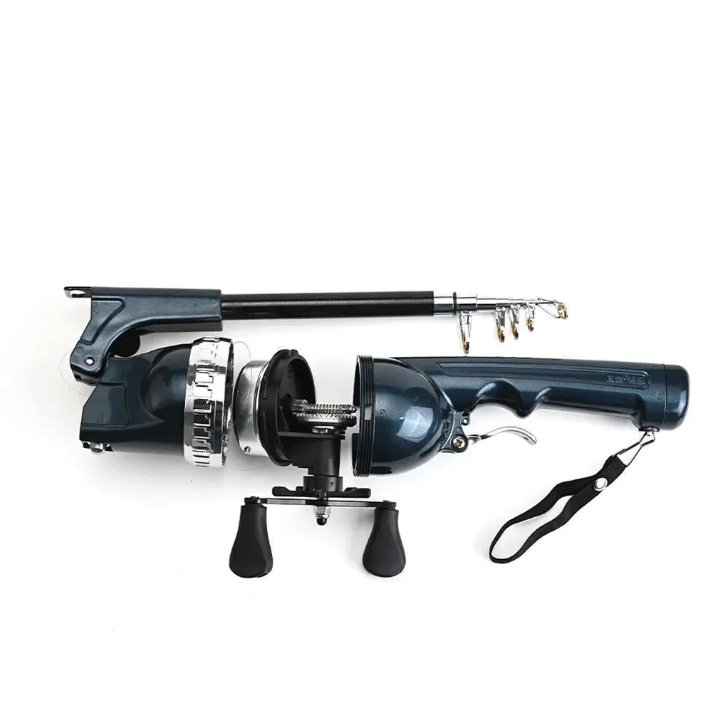 Carbon Fiber Telescopic Fishing Rod - Portable Foldable Spinning Rod with Reel - Trekker Essentials
