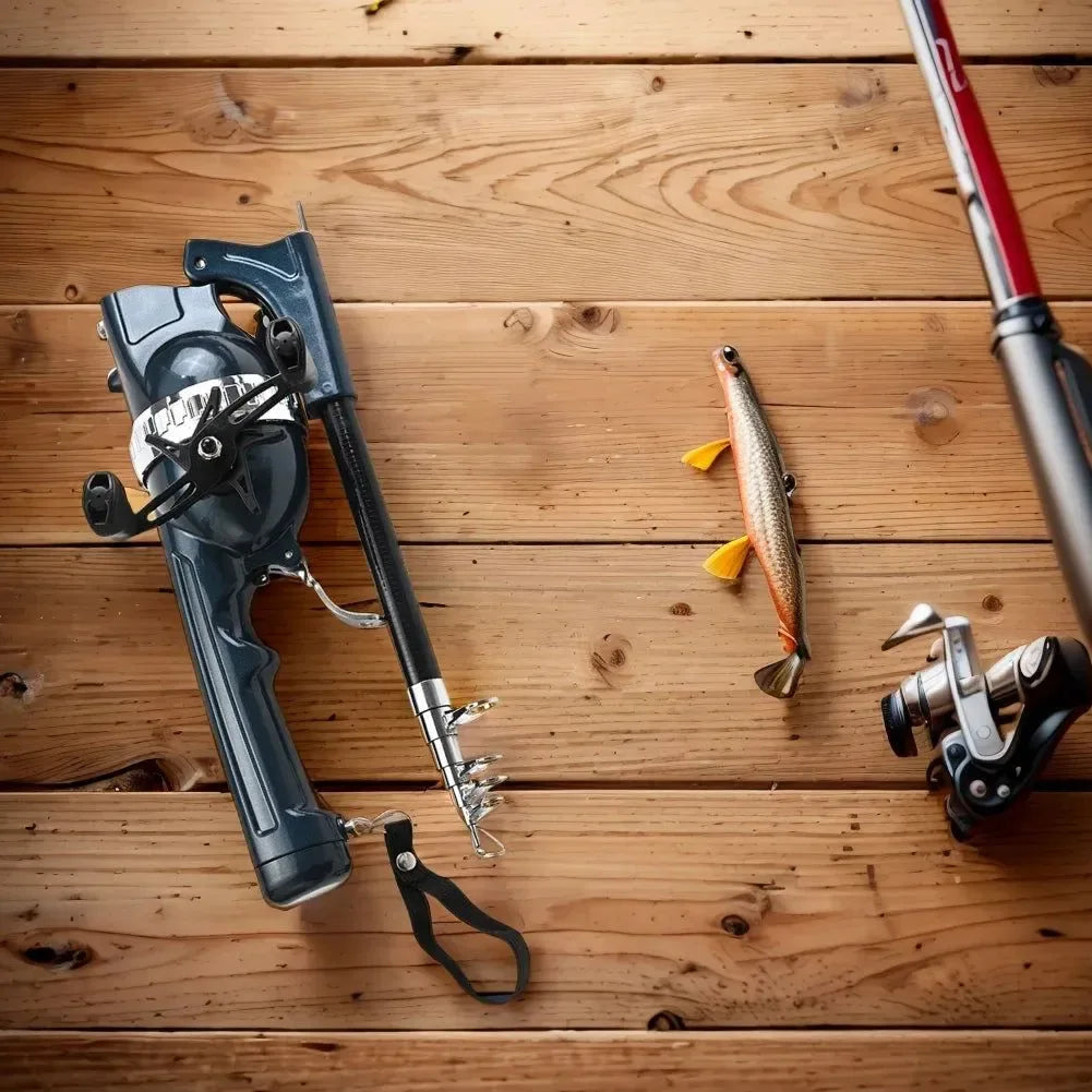 Carbon Fiber Telescopic Fishing Rod - Portable Foldable Spinning Rod with Reel - Trekker Essentials