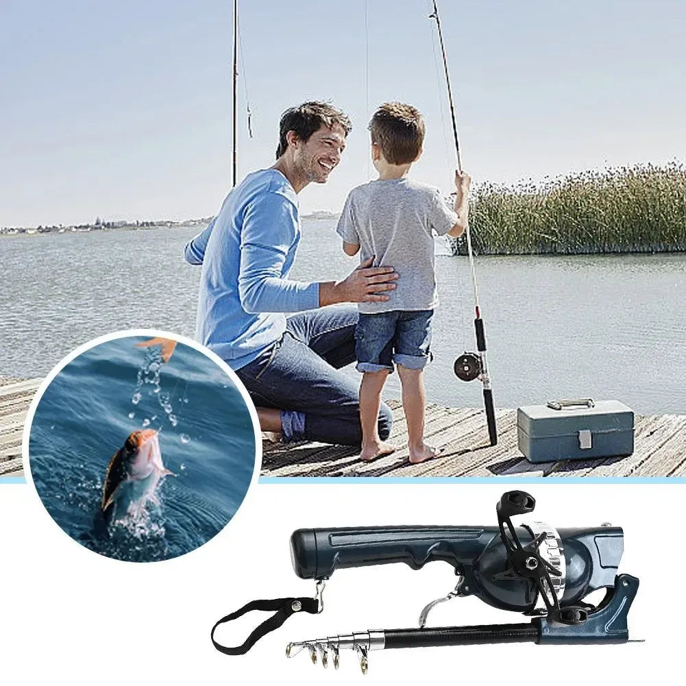 Carbon Fiber Telescopic Fishing Rod - Portable Foldable Spinning Rod with Reel - Trekker Essentials