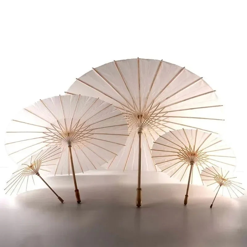 Chinese Paper Parasol Umbrellas - 10/20pcs 30/60cm, Rustic Wedding & Party Props, Bamboo & Oilpaper - Trekker Essentials