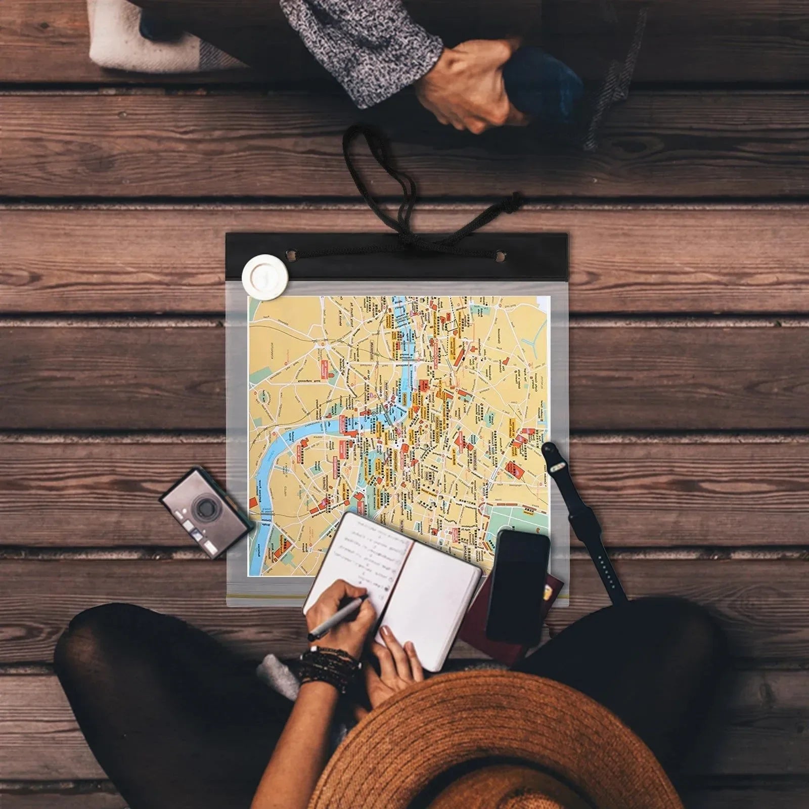 Clear PVC Map Case Waterproof Document Holder - Portable Camping Pocket Bag - Trekker Essentials