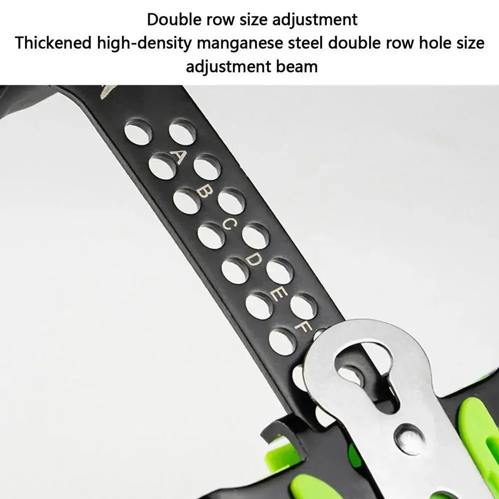 Climbing Crampons High-Density Manganese Steel Outdoor Ski Crampons 14 Teeth Ice Crampons For Outdoor Complex Environments - Trekker Essentials