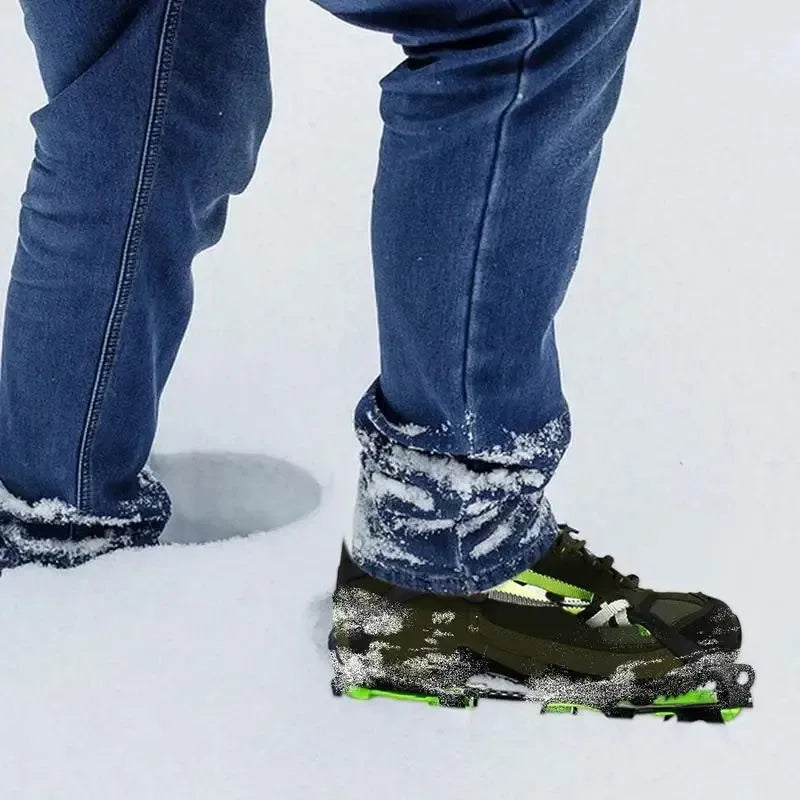 Climbing Crampons High-Density Manganese Steel Outdoor Ski Crampons 14 Teeth Ice Crampons For Outdoor Complex Environments - Trekker Essentials