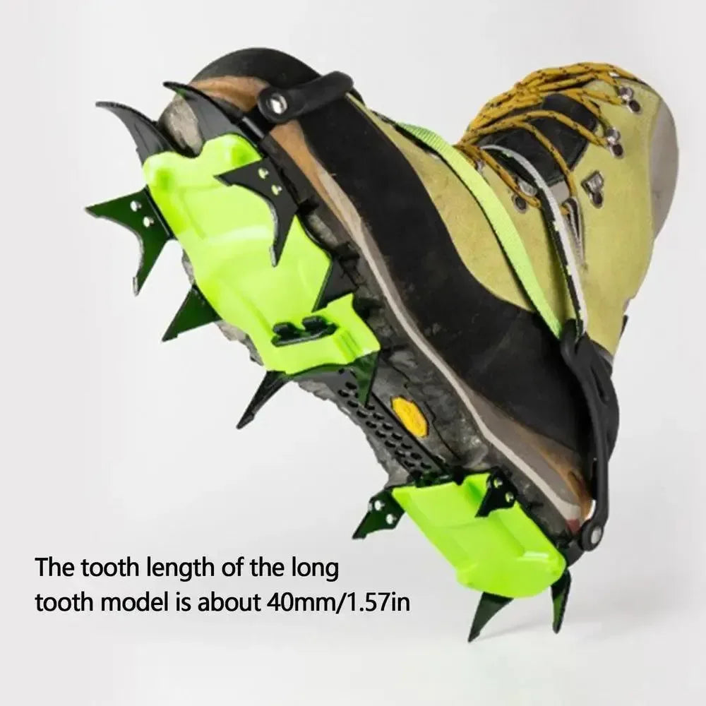 Climbing Crampons High-Density Manganese Steel Outdoor Ski Crampons 14 Teeth Ice Crampons For Outdoor Complex Environments - Trekker Essentials