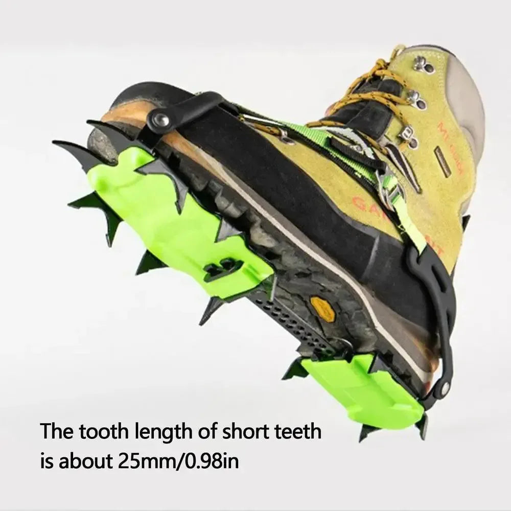 Climbing Crampons High-Density Manganese Steel Outdoor Ski Crampons 14 Teeth Ice Crampons For Outdoor Complex Environments - Trekker Essentials