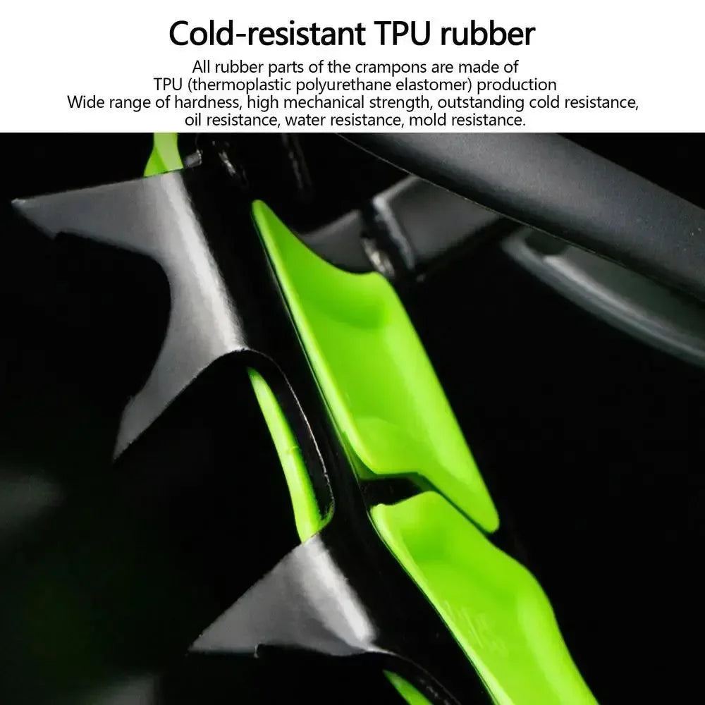 Climbing Crampons High-Density Manganese Steel Outdoor Ski Crampons 14 Teeth Ice Crampons For Outdoor Complex Environments - Trekker Essentials