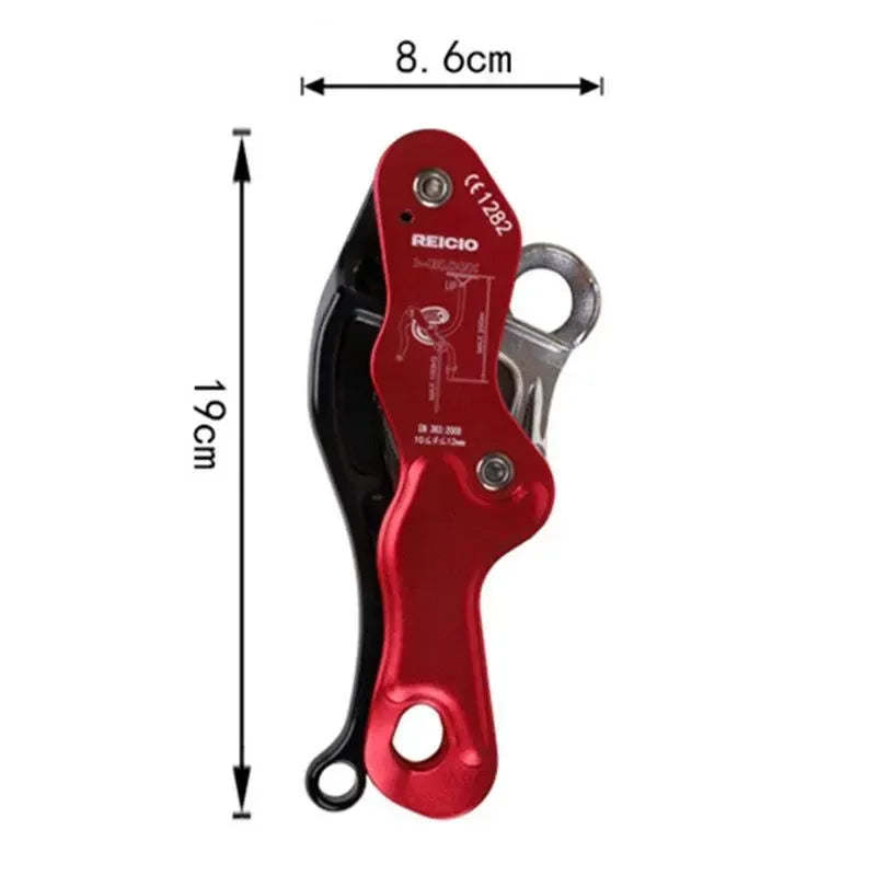 Climbing Gear Ascender and Rappelling Descender - For 10-12mm Rope, 150 kg (330 lb) Capacity - Trekker Essentials