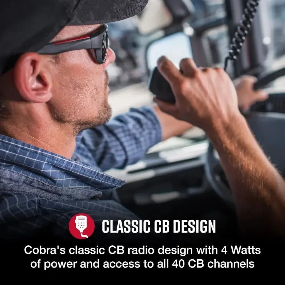 Cobra 29 LTD Classic AM/FM Professional CB Radio - Easy-to-Operate Emergency Radio with Instant Channel 9 and 4-Watt Output - Trekker Essentials