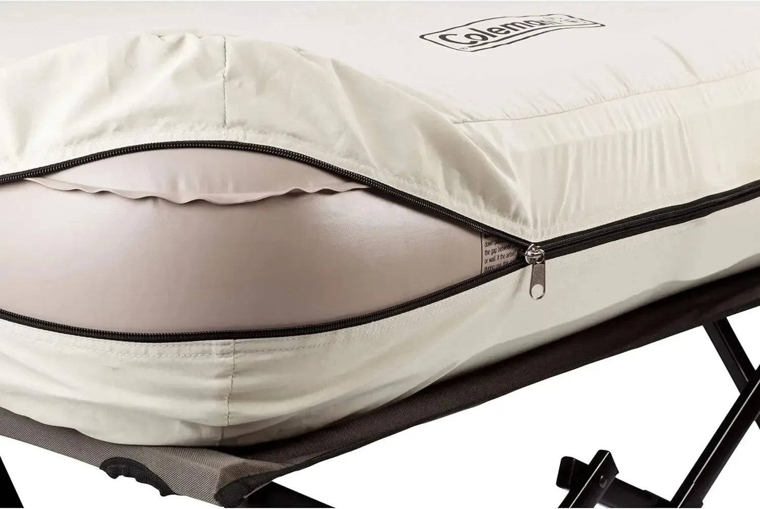 Coleman Camping Cot Combo – Folding Cot, Air Mattress, Side Table & Pump for Comfortable Camping - Trekker Essentials