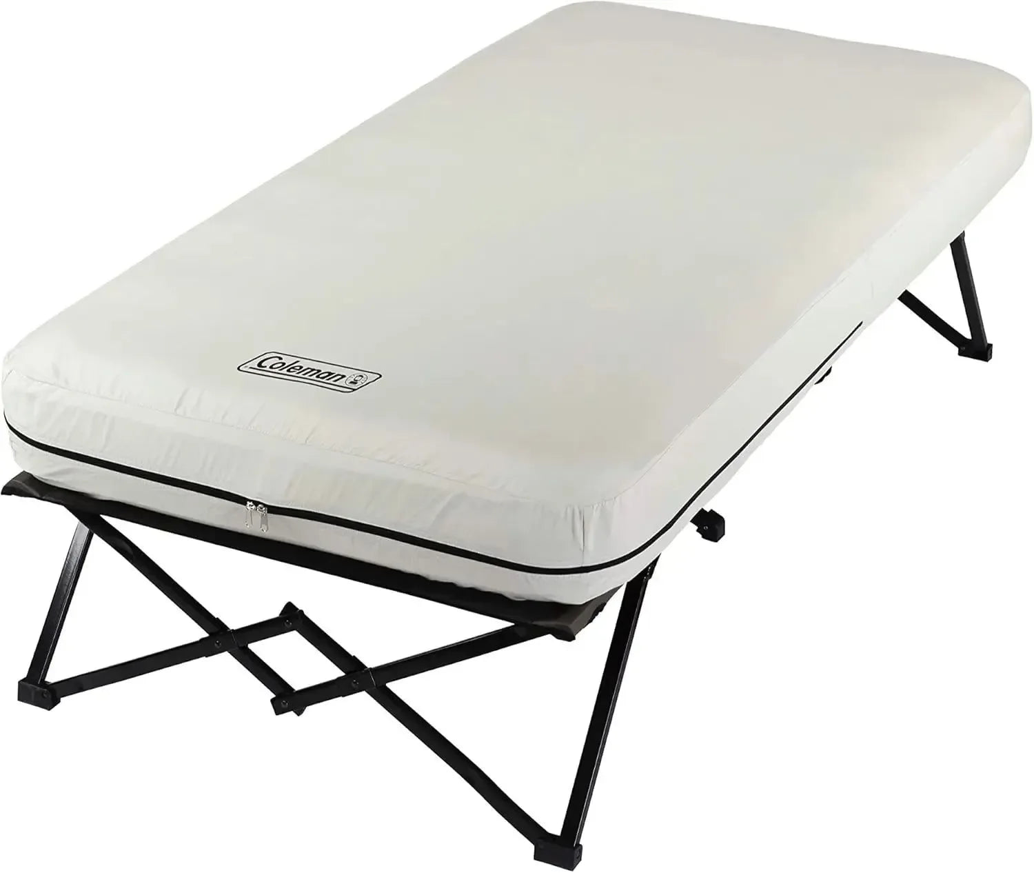 Coleman Camping Cot Combo – Folding Cot, Air Mattress, Side Table & Pump for Comfortable Camping - Trekker Essentials