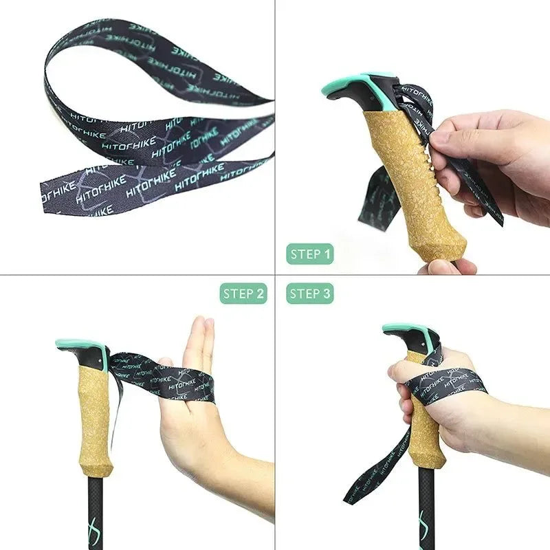 Collapsible Carbon Fiber Trekking Poles: Lightweight Telescopic Sticks for Walking, Hiking, and Climbing - Trekker Essentials