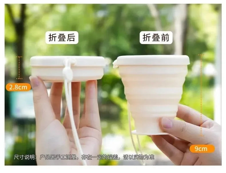 Collapsible Travel Cup – Portable Folding Silicone Water Bottle for Camping, Hiking & Outdoor Adventures - Trekker Essentials