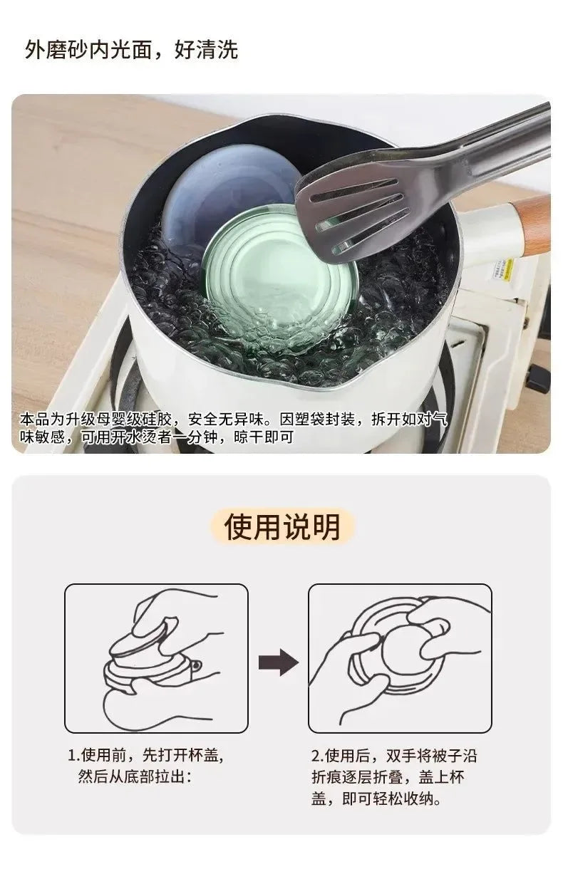 Collapsible Travel Cup – Portable Folding Silicone Water Bottle for Camping, Hiking & Outdoor Adventures - Trekker Essentials