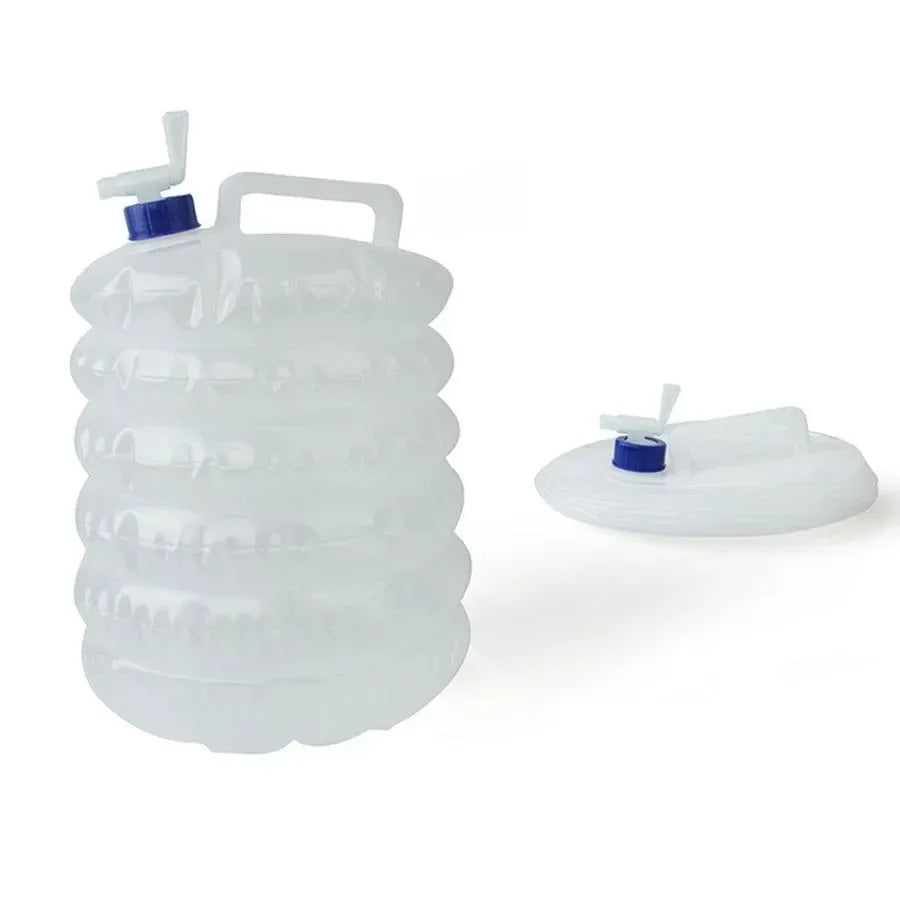 Collapsible Water Container - 5L/10L/15L Foldable Camping Water Bag with Tap - Trekker Essentials