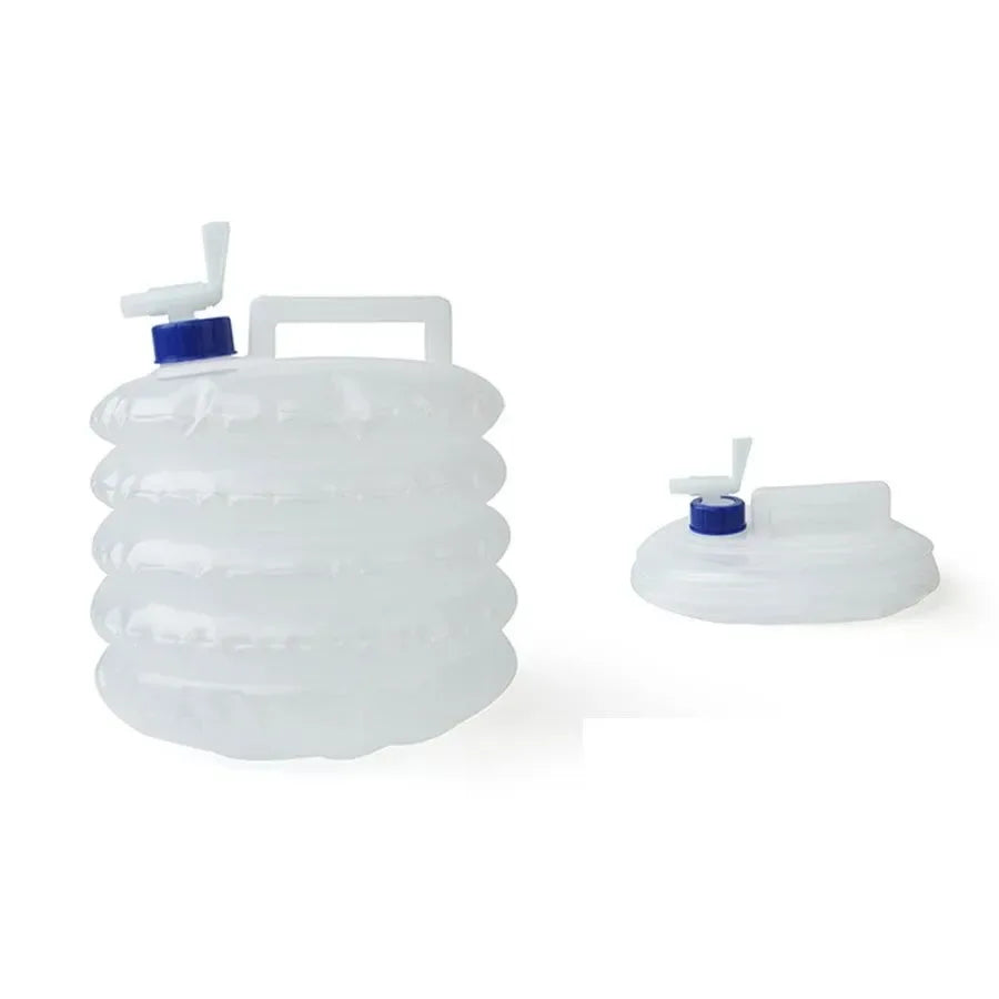Collapsible Water Container - 5L/10L/15L Foldable Camping Water Bag with Tap - Trekker Essentials