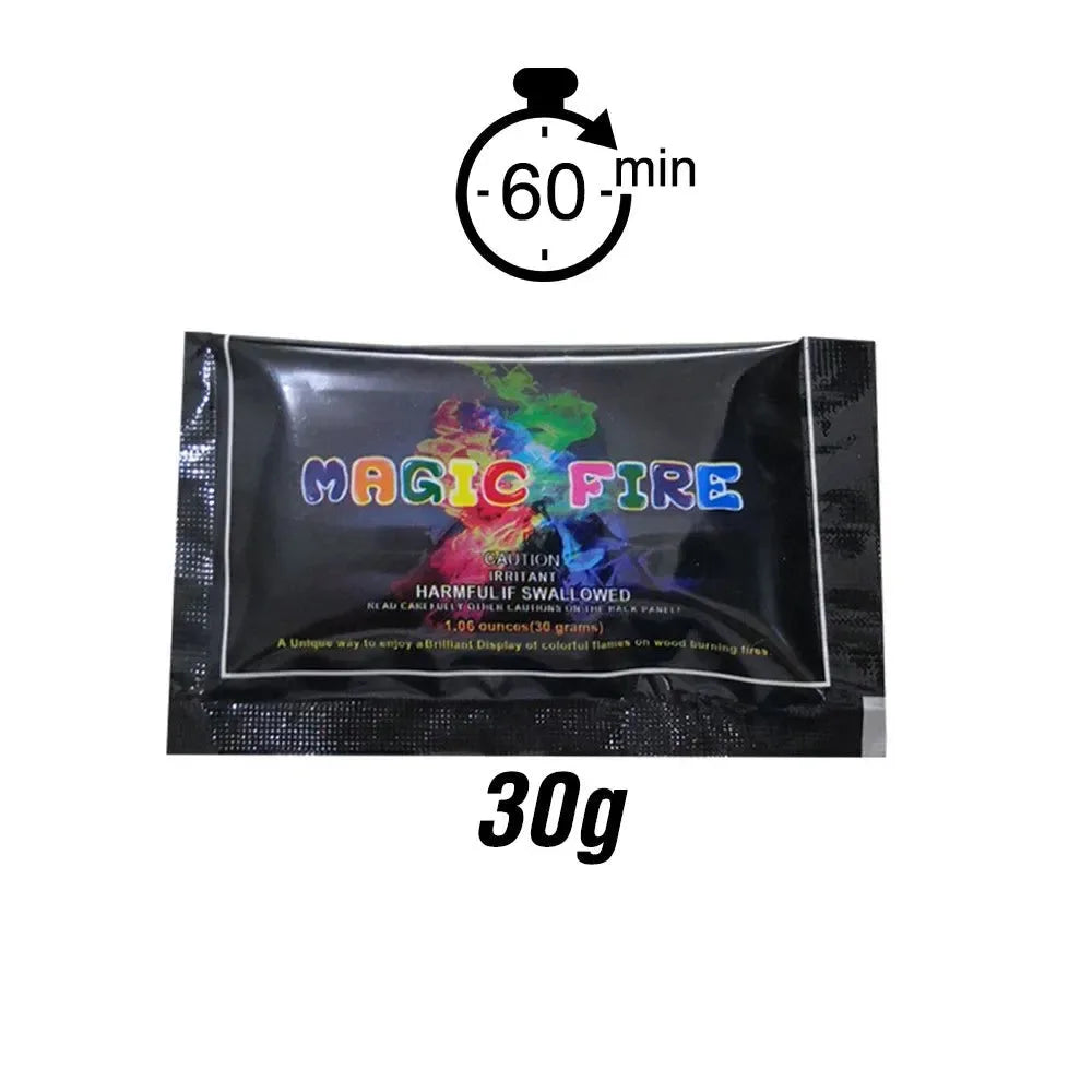 Colorful Flame Powder – Magic Fire Color Sachets for Campfires, Fireplaces & Outdoor Adventures - Trekker Essentials