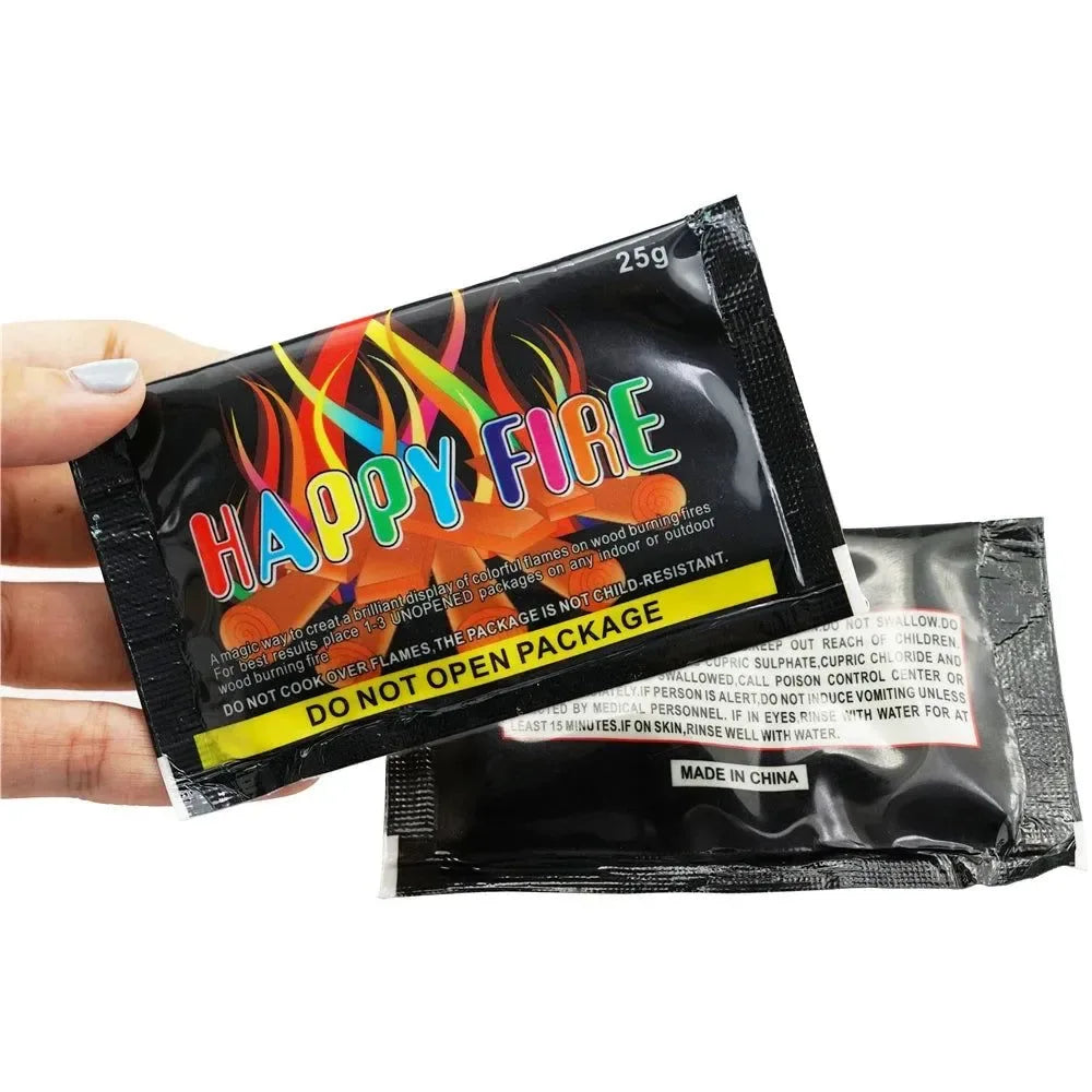 Colorful Flame Powder – Magic Fire Color Sachets for Campfires, Fireplaces & Outdoor Adventures - Trekker Essentials