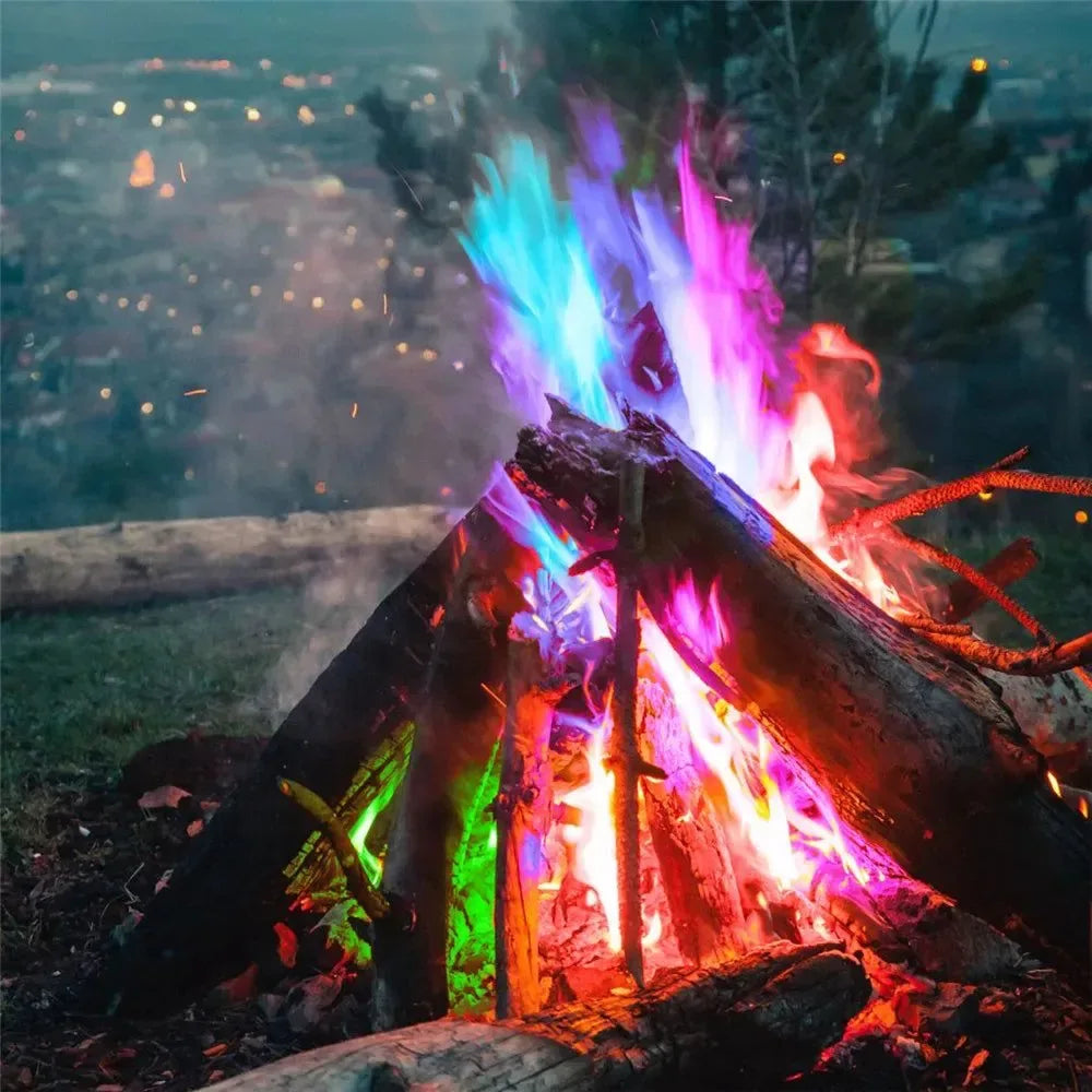 Colorful Flame Powder – Magic Fire Color Sachets for Campfires, Firepl ...