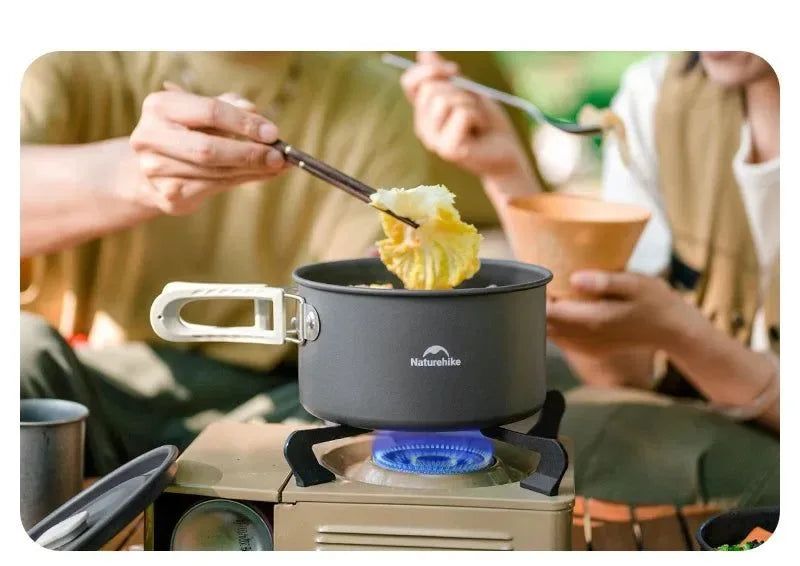 Compact Camping Cookware Set – Non-Stick Aluminum Outdoor Cooking & Picnic Kit with Teapot for 2–4 Persons - Trekker Essentials