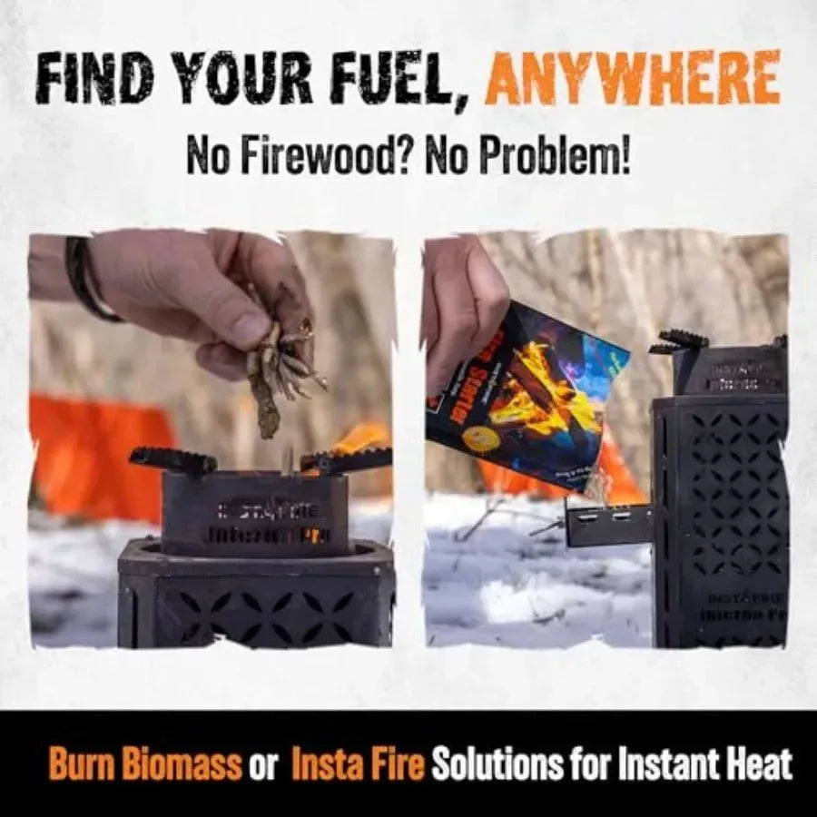 Compact High-Temperature Outdoor Biomass Stove for Intense Heat Cooking - Trekker Essentials